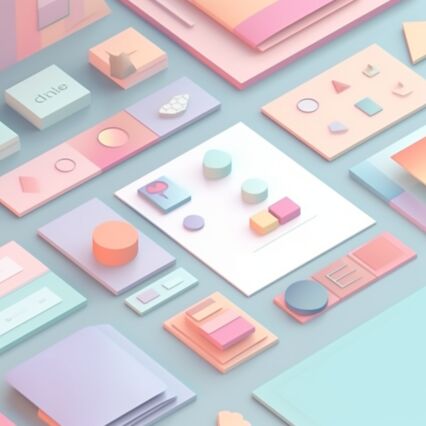 user interface webpage colorful pastel colours