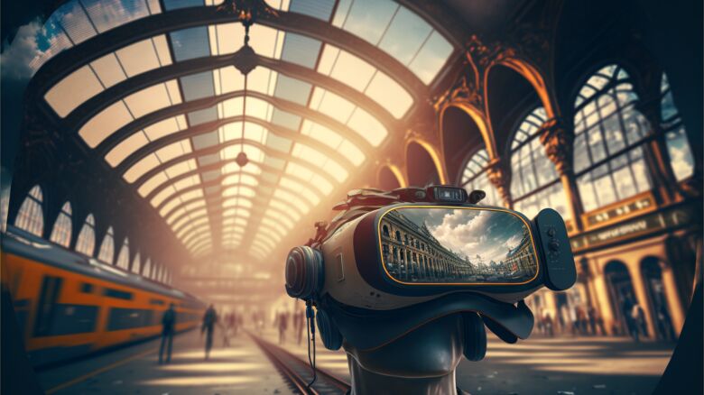 virtual reality train station